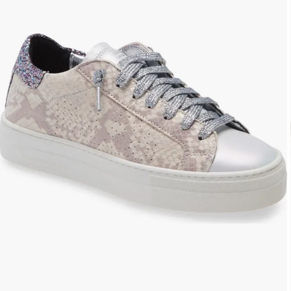 P448 Thea Platform Sneaker Python Purple Glitter … - image 1